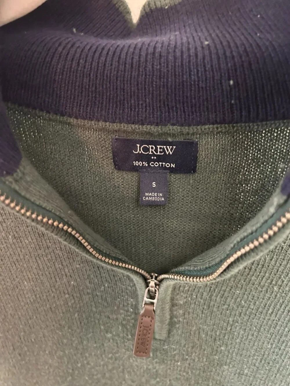 Dark Green J. Crew Quarter Zip